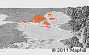 Political Panoramic Map of Calbuco (Is.), desaturated