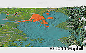 Political Panoramic Map of Calbuco (Is.), satellite outside