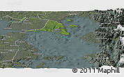 Satellite Panoramic Map of Calbuco (Is.), semi-desaturated