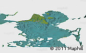 Satellite Panoramic Map of Calbuco (Is.), single color outside