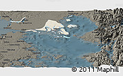 Shaded Relief Panoramic Map of Calbuco (Is.), darken
