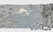 Shaded Relief Panoramic Map of Calbuco (Is.), darken, semi-desaturated