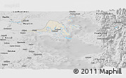 Shaded Relief Panoramic Map of Calbuco (Is.), desaturated