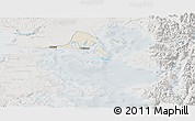 Shaded Relief Panoramic Map of Calbuco (Is.), lighten, semi-desaturated