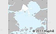 Gray Simple Map of Calbuco (Is.), single color outside