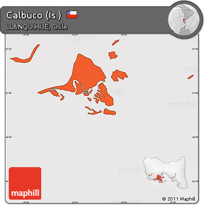 Political Simple Map of Calbuco (Is.), cropped outside