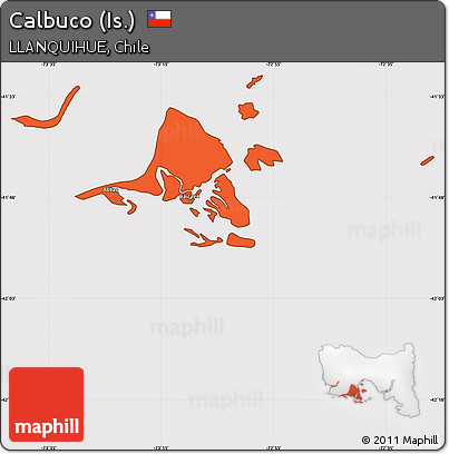 Political Simple Map of Calbuco (Is.), cropped outside