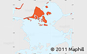 Political Simple Map of Calbuco (Is.), single color outside