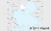 Silver Style Simple Map of Calbuco (Is.)