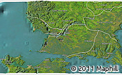 Satellite 3D Map of Maullin