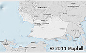 Silver Style 3D Map of Maullin
