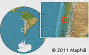 Satellite Location Map of Maullin