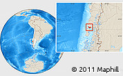 Shaded Relief Location Map of Maullin