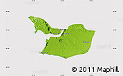 Physical Map of Maullin, cropped outside