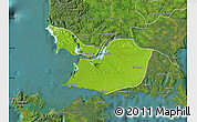 Physical Map of Maullin, satellite outside