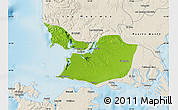 Physical Map of Maullin, shaded relief outside