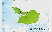 Physical Map of Maullin, single color outside