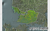 Satellite Map of Maullin, semi-desaturated