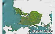Satellite Map of Maullin, single color outside