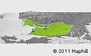 Physical Panoramic Map of Maullin, desaturated