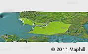 Physical Panoramic Map of Maullin, satellite outside