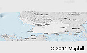 Silver Style Panoramic Map of Maullin