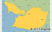 Savanna Style Simple Map of Maullin