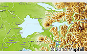 Physical Map of Puerto Varas