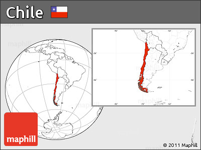 Blank Location Map of Chile