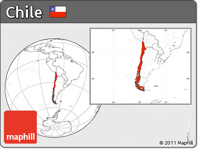 Blank Location Map of Chile