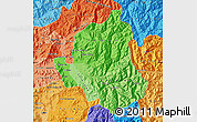 Political Shades Map of LOS ANDES