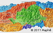 Political Shades Panoramic Map of LOS ANDES