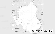 Silver Style Simple Map of LOS ANDES