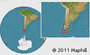 Satellite Location Map of Punta Arenas (Is.), within the entire country