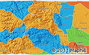 Political 3D Map of Angol