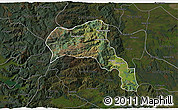 Satellite 3D Map of Angol, darken