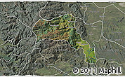Satellite 3D Map of Angol, semi-desaturated