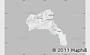 Gray Map of Angol, single color outside