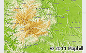 Physical Map of Angol