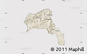 Shaded Relief Map of Angol, cropped outside