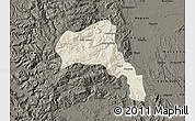 Shaded Relief Map of Angol, darken