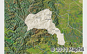 Shaded Relief Map of Angol, satellite outside