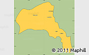 Savanna Style Simple Map of Angol, cropped outside