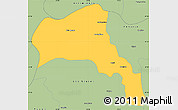 Savanna Style Simple Map of Angol