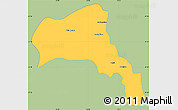 Savanna Style Simple Map of Angol, single color outside