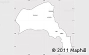 Silver Style Simple Map of Angol, cropped outside