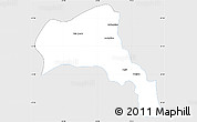 Silver Style Simple Map of Angol, single color outside