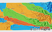 Political 3D Map of Collipulli