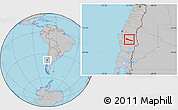 Gray Location Map of Collipulli