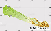 Physical Map of Collipulli, cropped outside